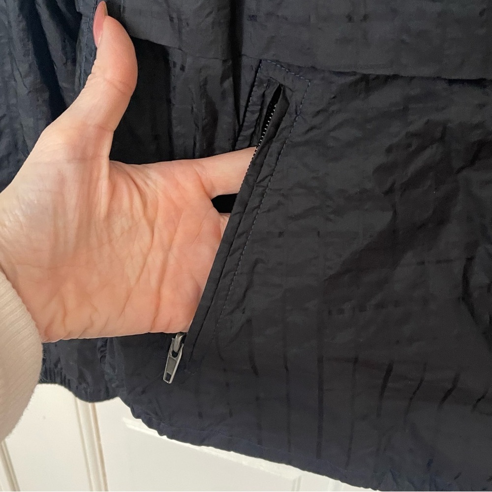 Free People Festival Parachute Jacket Windbreaker XS Black Packable Utility - Picture 8 of 12